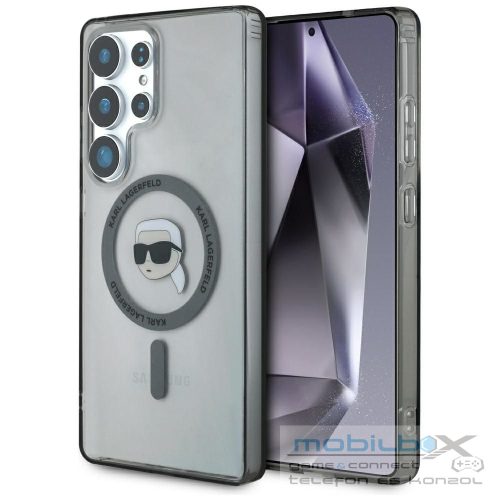 KARL LAGERFELD case for SAMSUNG S25 Ultra KLHMS25LHLSKIK (Magnetic IML Metal K. Heads) black