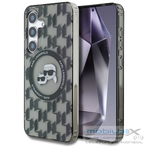 KARL LAGERFELD case for SAMSUNG S25 KLHMS25SHMCKMHK (Magnetic IML Metal Monogram KC Heads) black