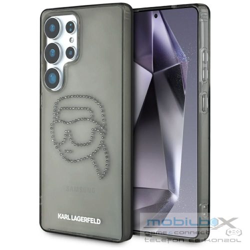 KARL LAGERFELD case for SAMSUNG S25 Ultra KLHCS25LHKHDCELK (IML Rhinestones K Head) black