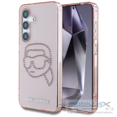 KARL LAGERFELD case for SAMSUNG S25 KLHCS25SHKHDCELP (IML Rhinestones K Head) pink