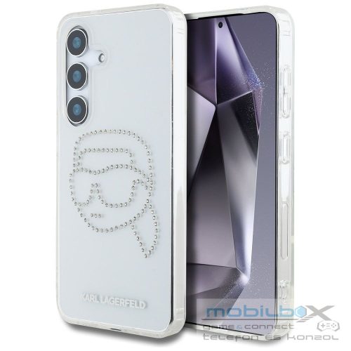 KARL LAGERFELD case for SAMSUNG S25 KLHCS25SHKHDCELT (IML Rhinestones K Head) transparent