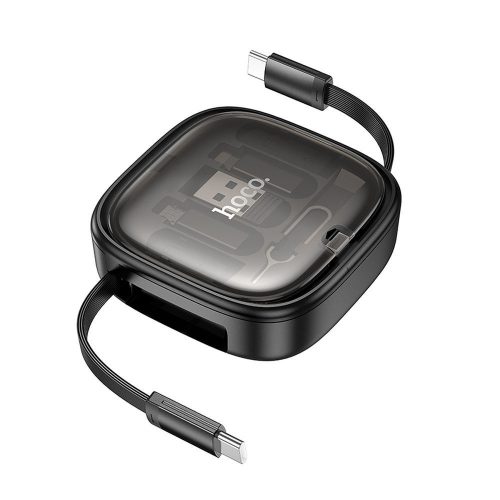 HOCO cable All-in-one retractable charging data cable set PD 3A 60W U140 0,95 m black