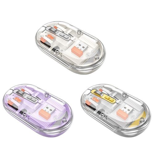 HOCO vezeték nélküli egér  dual-mode SILENT 2,4G 1600 dpi GM35 space gray