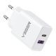VEGER travel charger USB A + Type C PD QC3.0 3.25A 65W TCE650 white