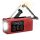 PRISTAR radio FM with flashlight 4000 mAh YX318 red