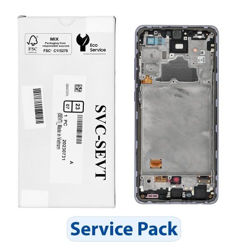 ServicePack LCD Display for SAMSUNG A72 A725F GH82-25460C Purple