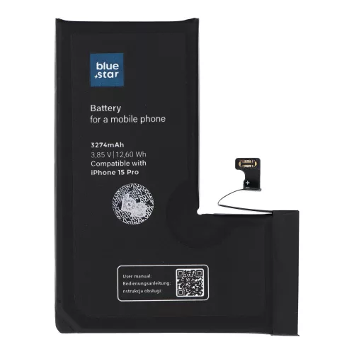 Battery for iPhone 15 PRO 3274 mAh Blue Star HQ
