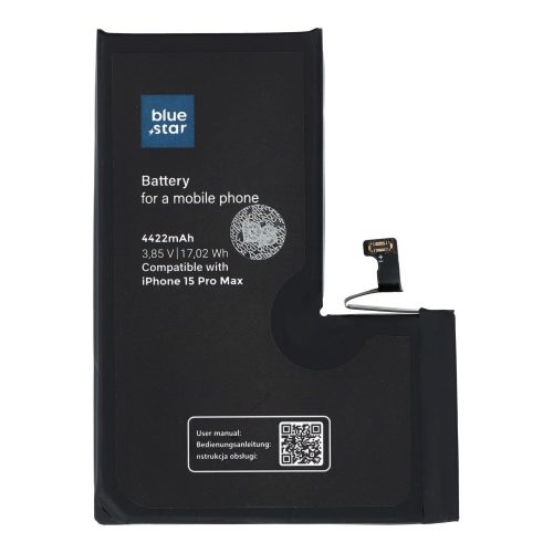 BLUE STAR HQ battery for IPHONE 15 Pro Max 4422 mAh