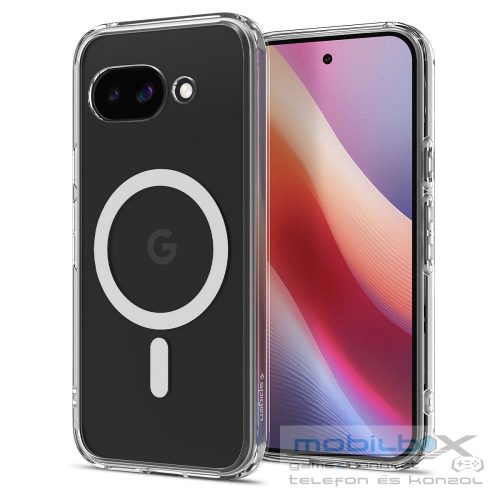 SPIGEN case ULTRA HYBRID MAG compatible with MagSafe for GOOGLE PIXEL 9A clear/white