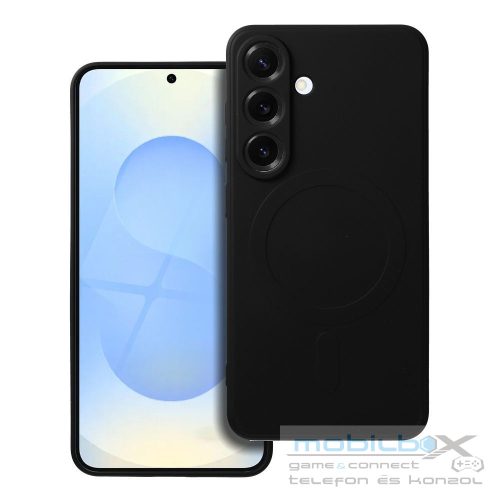 SILICONE MAG COVER case compatible with MagSafe for SAMSUNG S25 Edge black