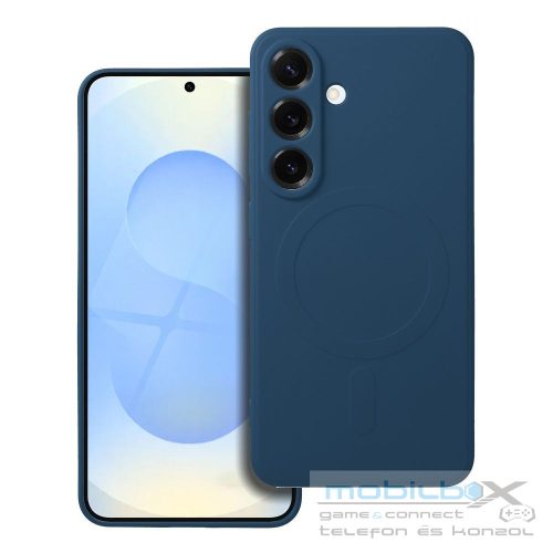 SILICONE MAG COVER case compatible with MagSafe for SAMSUNG S25 Edge blue