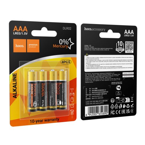 HOCO alkaline battery R3 (AAA) DLR02 4 pcs