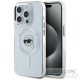 KARL LAGERFELD case for IPHONE 15 Pro compatible with MagSafe KLHMP15LHLSKIH (IML Metal K Head) white