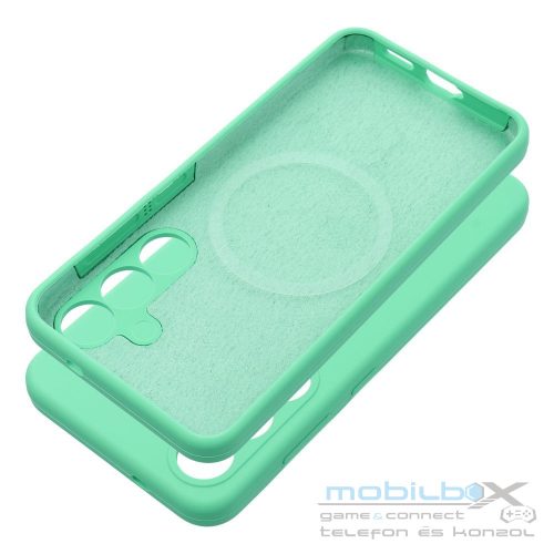 Case SILICONE 2mm for SAMSUNG S25 compatible with MagSafe mint