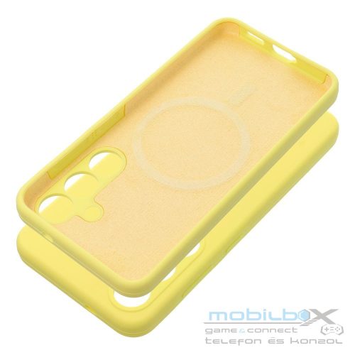 Case SILICONE 2mm for SAMSUNG S25 Ultra compatible with MagSafe lemon