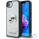 KARL LAGERFELD case for IPHONE 16e (SE 4 2025) KLHCPSE4PFGKCPS (Fixed Glitter W/ Ikonik Metal Pin) silver