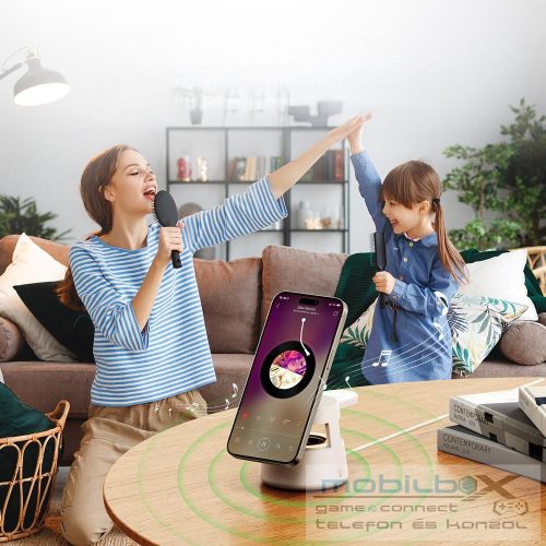 DUZZONA W23 5-in-1 Magnetic Wireless Charging Station with Bluetooth Speaker