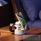 DUZZONA W23 5-in-1 Magnetic Wireless Charging Station with Bluetooth Speaker