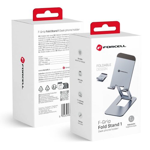 Desk holder for phone / tablet foldable Forcell F-Grip Fold Stand 1 gray