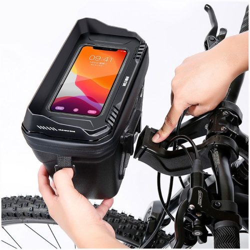 WILDMAN traveling bag for bike handlebars with zipper 3L (4"-7") XT8 black
