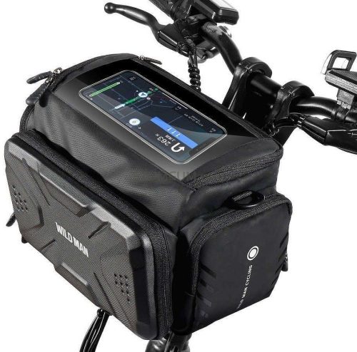 WILDMAN traveling bag for bike handlebars with zipper 4L GS6 black