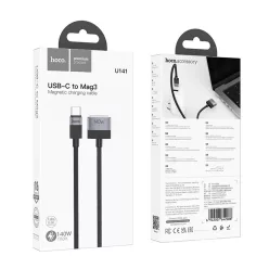 Cable USB C to Mag3 Hoco 5A 140W magnetic 1,8 m U141 black