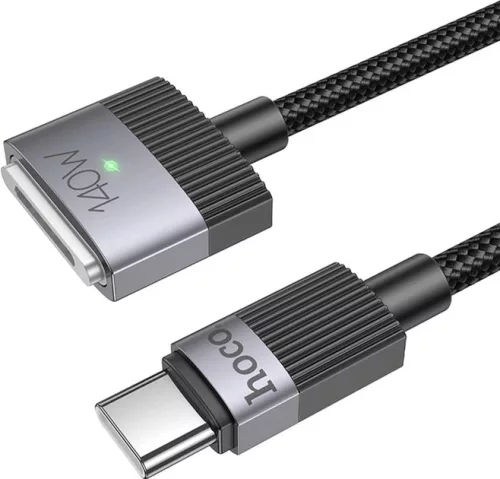 Cable USB C to Mag3 Hoco 5A 140W magnetic 1,8 m U141 black