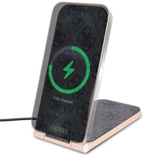Wireless charger 2in1 Guess compatible with MagSafe 15W foldable GUDCFAL4PEGK gold
