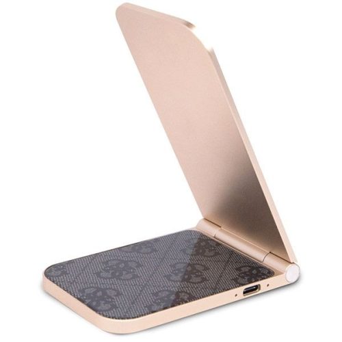Wireless charger 2in1 Guess compatible with MagSafe 15W foldable GUDCFAL4PEGK gold