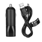 Car charger Blue Star USB A 2A + cable USB A to Micro USB black