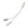 Adapter AUX 2in1 Lightning (male) to Lightning (female) / Jack 3,5 mm (female) silver