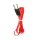 Cable AUX Jack 3,5 mm (male) to Jack 3,5 mm (male) flat 1 m red