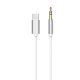 Cable AUX Type C (male) to Jack 3,5 mm (male) white