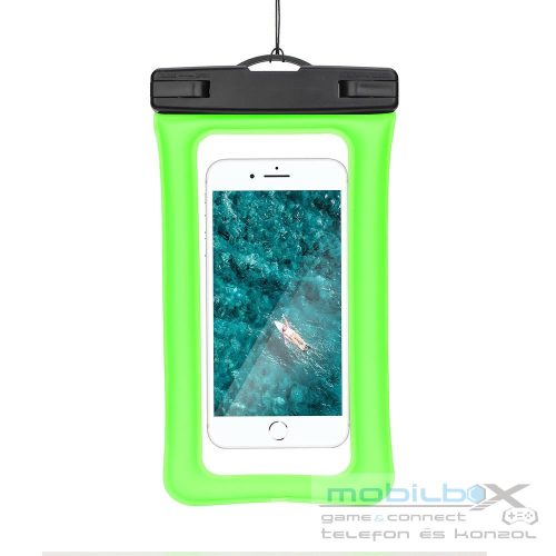 WWaterproof bag for mobile phone with plastic closing AIRBAG green