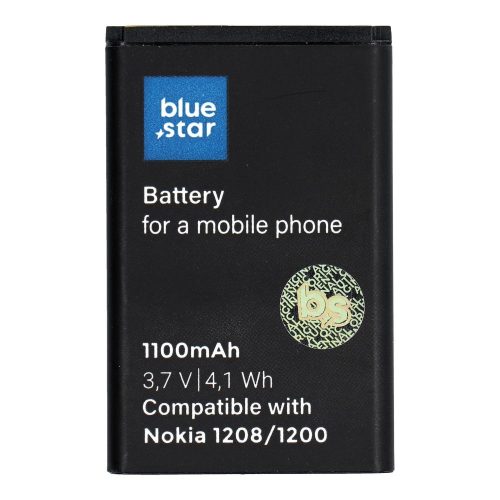 Battery for Nokia 1208 / 1200 / C1 / 1616 / 1800 1100 mAh Blue Star