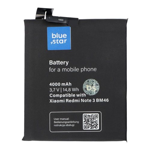 BLUE STAR battery for XIAOMI REDMI NOTE 3 (BM46) 4000 mAh