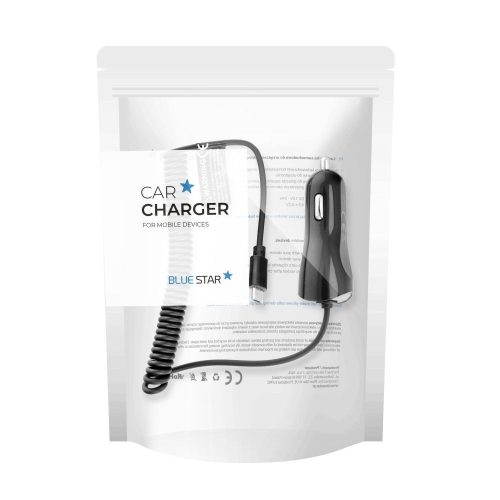 Car charger Blue Star 2A with cable Micro USB black