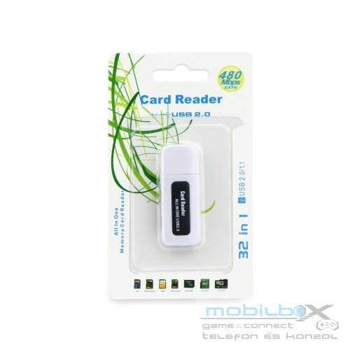 Memory Card Reader USB 2.0 black white