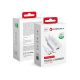 FORCELL F-ENERGY TFK-TC-1099 travel charger USB A + cable USB A to Type C QC3.0 2,4A 18W white