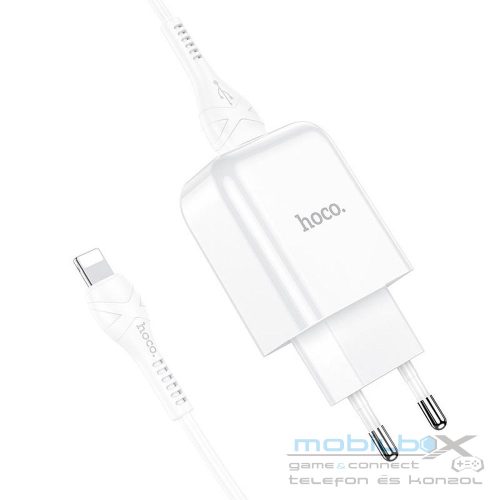 HOCO travel charger USB A + cable USB A to Lightning 2A N2 white