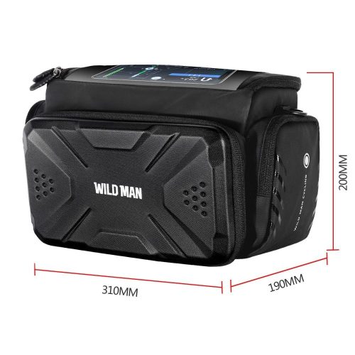 WILDMAN traveling bag for bike handlebars with zipper GS6 4L ( 4 "- 7" ) black