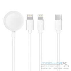   Cable 3in1 Type C to 2 x Lightning / Apple Watch 3W 2A C3168 1,2 m white