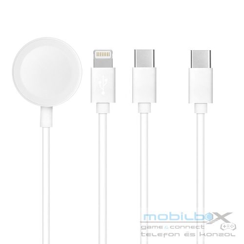 Cable 3in1 Type C to Lightning / Typ C / Apple Watch 3W 2A C3169 1,2 m white