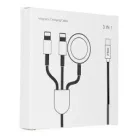 3 az 1-ben C típusú kábel Lightninghez / C típushoz / Apple Watch 3W 2A C31