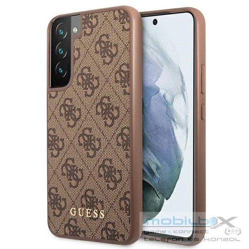 GUESS case for SAMSUNG S22 GUHCS22SG4GFBR (4G Metal Gold Logo) brown