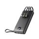 VEGER powerbank 20000 mAh with built-in cables Micro USB / Type C / Lightning C20 (W2047 / W2059) black