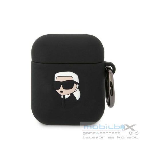 KARL LAGERFELD case for APPLE Airpods 1 / 2 KLA2RUNIKK (3D Sil NFT Karl) black