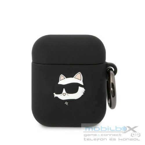 KARL LAGERFELD case for APPLE Airpods 1 / 2 KLA2RUNCHK (3D Sil NFT Choupette) black