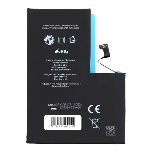 Battery for iPhone 13 PRO MAX 4352 mAh Blue Star HQ