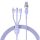 BASEUS cable 3in1 USB A / Typ C to Micro USB / Lightning / Type C PD QC 5A 100W CASS030105 1,2 m purple